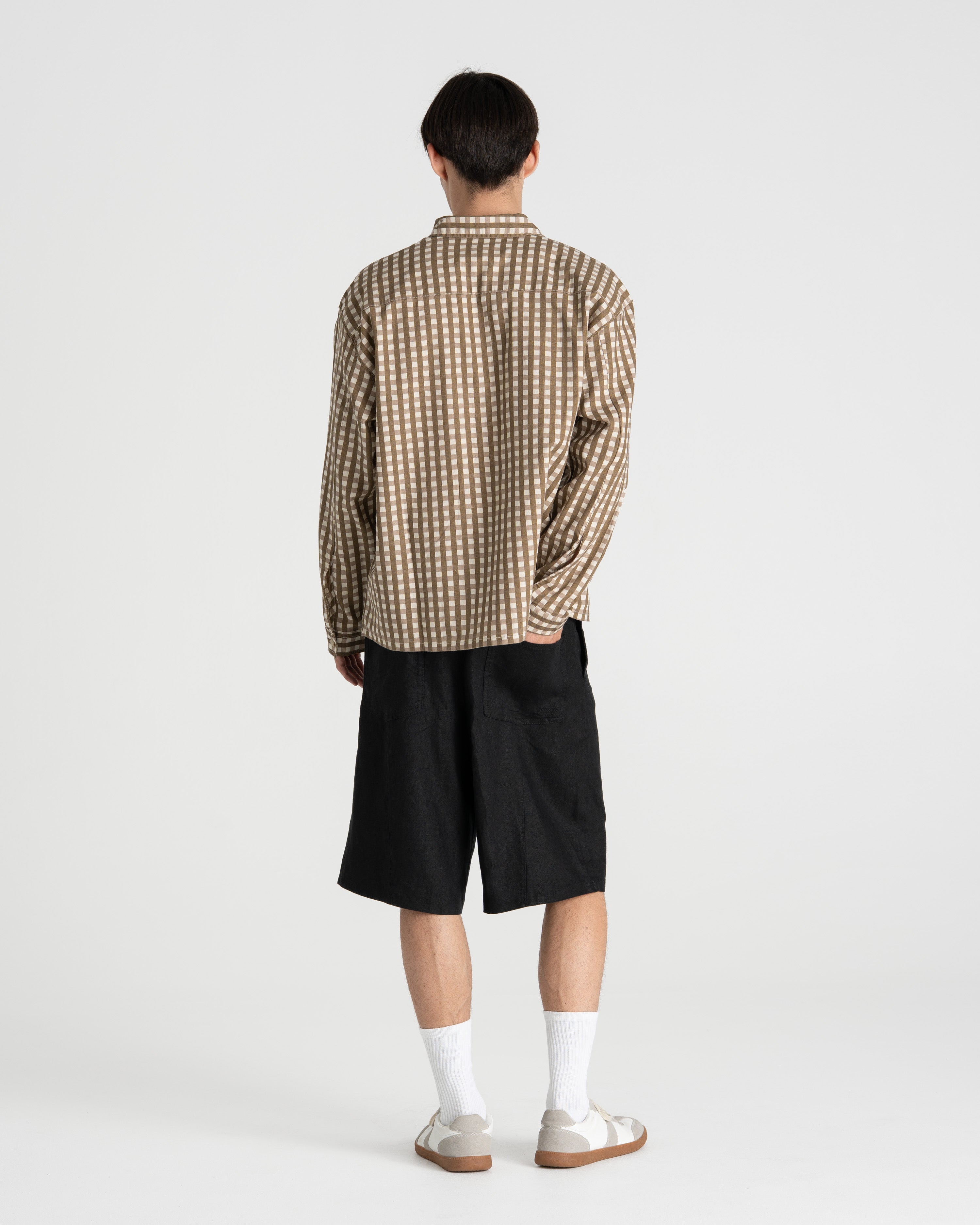 Pleated Baggy shorts Black